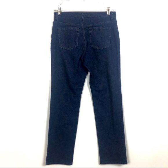 Gloria Vanderbilt Amanda Jeans Missy 6 High Waist Indigo Copper Jacquard Pattern - Picture 2 of 11